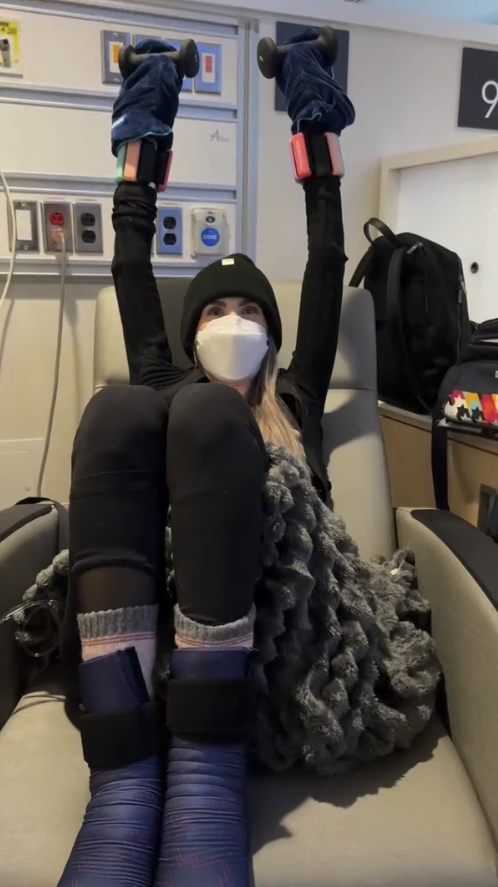 Jess getting her first cancer chemo treatment