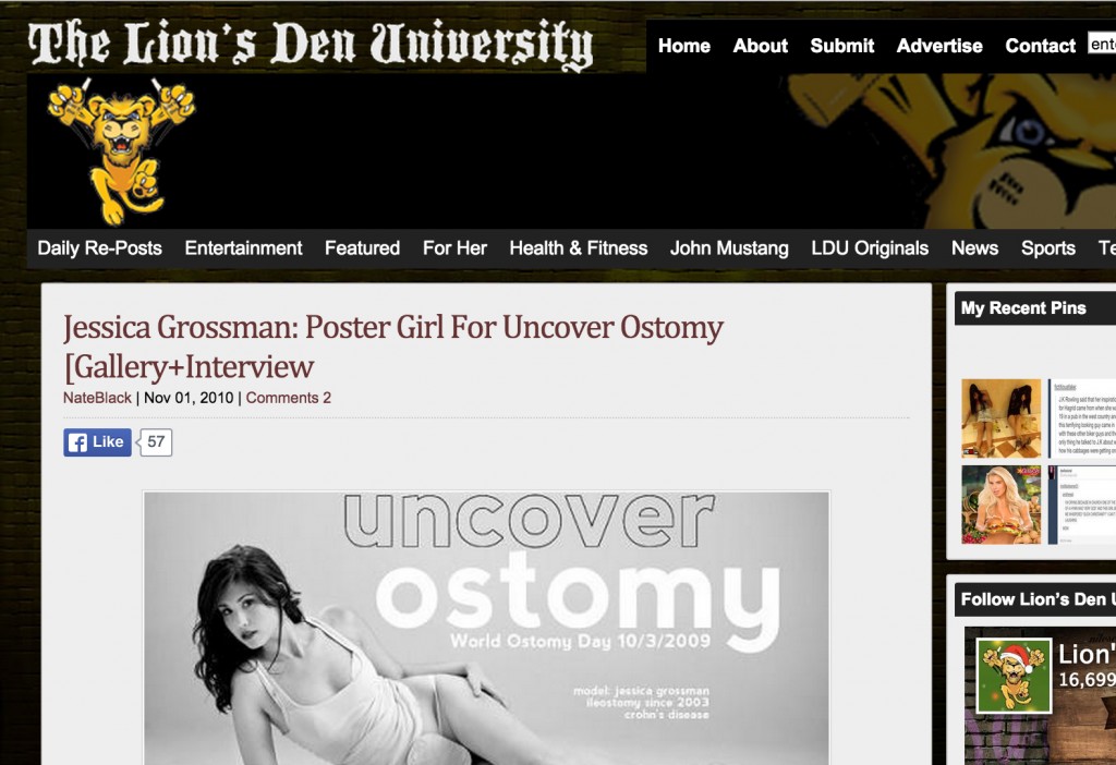 Uncover Ostomy Lions Den University 11 01 2010
