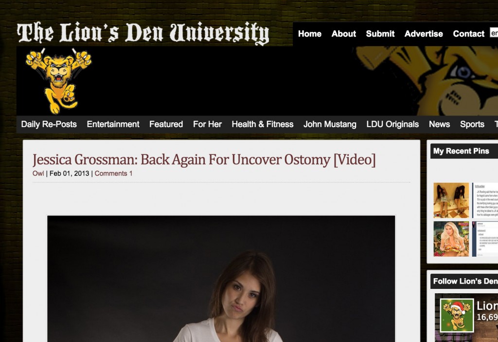 Uncover Ostomy LionsDen 02-01-2013