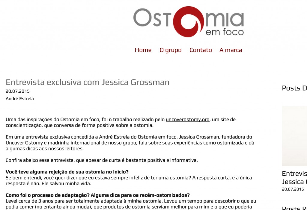 Uncover Ostomy Ostomia Em Foco 07-20-2015